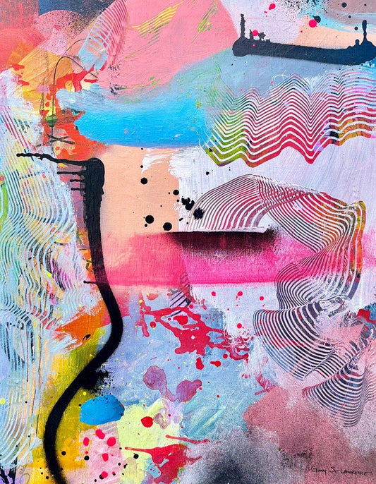 Lucid Night - Original Abstract Art - Ginny St. Lawrence Art