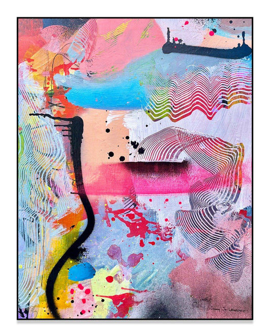 Lucid Night - Original Abstract Art - Ginny St. Lawrence Art